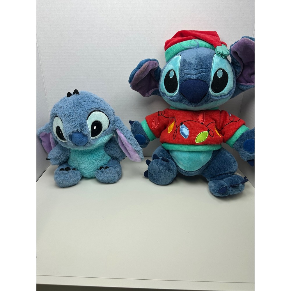 Disney Lilo & Stitch Plush Lot of 4 Christmas Sweater Bunny Holiday Lights Toy - Picture 5 of 11